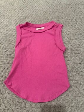 Women’s Sleeveless Ribbed Tank Top - Fuchsia Pink